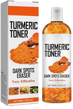 Mnozreo Turmeric Toner mit Kurkuma, Turmeric Serum für das Gesicht, gegen Flecken, Peeling-Tonic für das Gesicht, Turmeric Dark Spot Corrector Serum, Aufhellungswasser mit Kurkuma für die Haut
