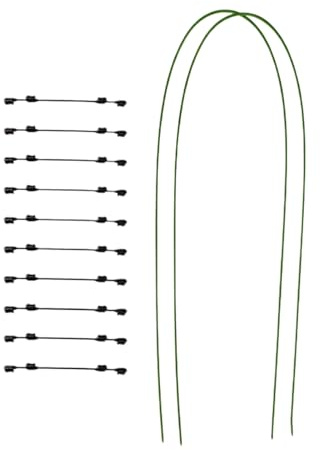Pflanzenstäbe, Pflanzenstützen, Gartenzweige, Metall Biegbarer Halter mit Clips für Gewächshaus Orchidee Outdoor Rasen Blatt Landschaft Gartendekor