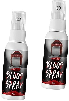 ELAYARD 2 pièces Spray Faux Sang Lavable Maquillage Halloween Visage Effets Spéciaux Party