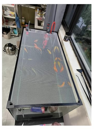 Individuell anpassbarer Netz-Aquarium-Deckel – Anti-Sprung-Aquariumabdeckung mit magnetischen Kanten und Belüftungsschlitz – perfekte Größe (80 x 35 cm)