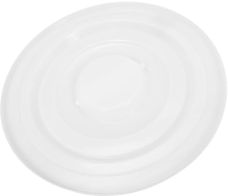 SHINEOFI Trash Can Lid Replacement Plastic Garbage Can Recycling Lid Round Waste Container Cover for Outdoor Home Garage Mall Office Stadium Bathroom, White, 15.94 X 15.94 X 0.87 in