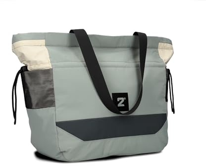 Zwei Damen Shopper Tasche BONNY BO200 große Nylon Schultertasche 19 Liter, leichte Tote Bag, Handtasche mit Reißverschluss, wasserabweisend, viele Fächer, Schlüsselband, vegan