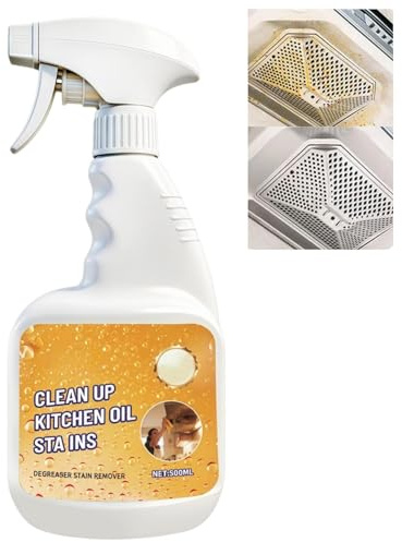 500ml Heavy Duty Oven Cleaner,Heavy-Duty Kitchen Degreaser Foam Cleaner,Kitchen Degreaser Spray & Powerful Grease Remover,All-Purpose Kit/chen Spray,Foam Cleaner for Grill,Hob,Stovetop & Countertops