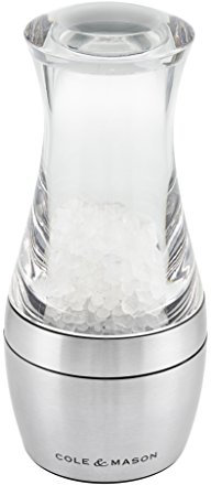 Cole & Mason Wishfort H308692P - Achsenlose Präzisions-Pfeffermühle, Acryl und Edelstahl, Höhe 14 cm
