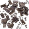 INCREWAY 50 Conjuntos 30 * 26mm Mini Bisagras, Retro Bisagras Plegables de Gabinete de Hierro con Tornillos para Joyas, Cajones, Armarios, Muebles, Accesorios de Madera