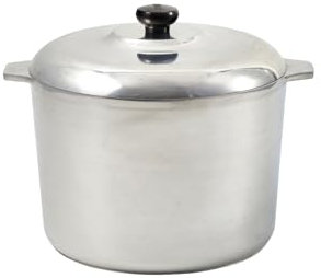 IMUSA USA Heavy Duty Cajun Aluminum Stock Pot 14 Quart, Silver