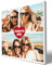 wandmotiv24 Leinwandbild 260 g/m ² - Foto-Collage mit 3 Fotos - Fotogeschenk für die Schwester - Geschenk - Kunstdruck quadratisch 20x20cm (BxH) - Schwesterherz - M0062