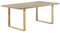 i-flair Esszimmertisch Macon 220x100 cm Kufentisch Holztisch Esstisch Kufengestell Tisch mit Tischplatte und Kufen - alle Größen und Farben (Eiche + Eiche)