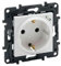 Enchufe Schuko 2P+T con cargador USB tipo CLegrand 864127serie Niloe StepBlanco Mate