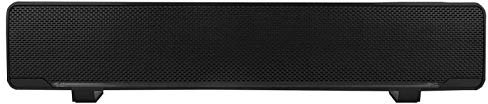 PUSOKEI Barre de Son, Lecteur de Musique de Barre de Son stéréo 3D Filaire USB, boîte de Son Surround Deep Bass, avec Prise Audio 3,5 mm, pour PC, téléphones Portables, TV(Noir)
