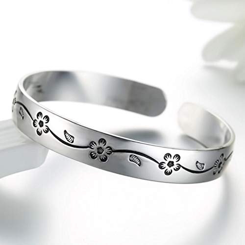 Hand Armband Armreif Armkette Damen Sterling Silber Neue Schmuck New Woman Armband Retro Silber Schwarz Armband Neue Mod