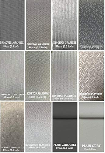 Grey Custom Made Vertical Blind Replacement SLATS LOUVRES 89mm (3.5 inch) Wide, Pack of 1 Slat