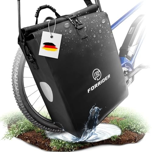 Forrider Fahrradtasche für Gepäckträger [22L] mit Schultergurt | Gepäckträgertasche wasserdicht | E-Bike Fahrrad Tasche für Gepäckträger | Radtasche | Fahrrad Packtasche hält an jedem Gepäckträger