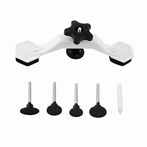 Outils debosselage carrosserie, Car Dent Puller, Kit de debosselage Voiture, Kits de Réparation de Dents, Ventouse Carrosserie, 1 extracteur de Pont + 1 Stylet + 5 languettes de Colle