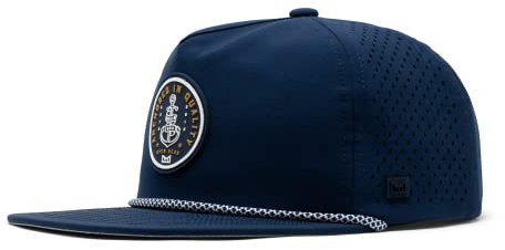 melin Coronado Verankerte Hydro-Seilmütze, wasserabweisende Baseballkappen für Herren und Damen, Golf, Laufen oder Workout Hut, Marineblau, SMALL
