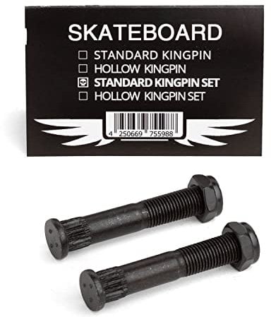 Skateboard Hardware Standard Kingpin 2er Set mit Muttern - Set für 2 Achsen