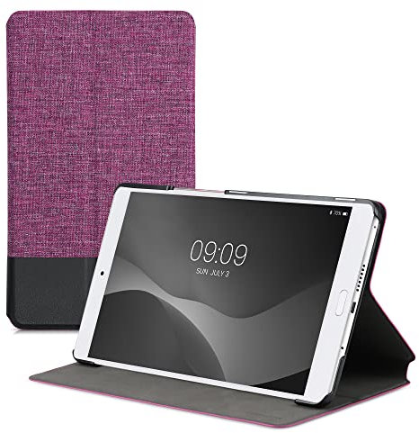 kwmobile Schutzhülle kompatibel mit Huawei MediaPad M3 8.4 - Hülle Slim - Tablet Cover Case mit Ständer Rosa Schwarz
