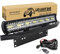 SKYWORLD LED Arbeitsscheinwerfer Bar, 51cm 420W Zusatzscheinwerfer LED Scheinwerfe, kennzeichenhalter nummernschildhalter mit 12V Blitz kabelbaum kit für Auto SUV ATV UTV LKW 4x4 Nebelscheinwerfer