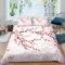 MOUPL Bettwäsche 155x220 3teilig 3D Motiv Rosa Japan kirschblüte Bettbezug Set mit Reißverschluss 100% Leicht Mikrofaser Kuschelig Atmungsaktive Sommer Betten Set mit 2 Kissenbezug 80x80 cm