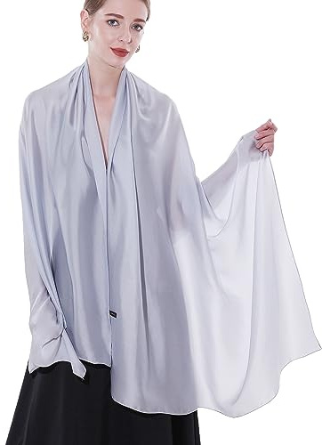 SWAT PANY Étole Châle Pashmina Femme Foulard Robe de soirée Écharpe de couleur Unie Étole Femme