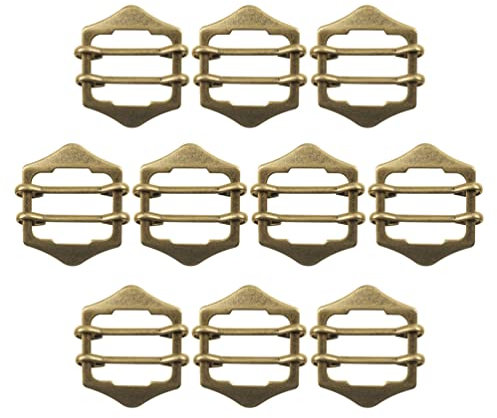 Milisten Multi- Hardware Pin 10Pcs Vintage Metall Roller Schnallen Anzug Weste Schnallen Metallkleidung Kn? Verstellbare Taillengürtelschnallen Messing DIY Craft Project (Bronze) Multi- Schnalle