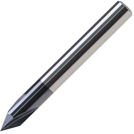 The Lord of the Tools Fresa Extremo Chaflán 3 Flautas Vástago 60 Grados Y 6 Mm Broca Enrutador Ranura V Carburo Tungsteno Sólido Recubierto TiAlN para Tallar Señales Letras CNC con Ranura V Biselado