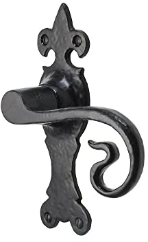 Old Hill Ironworks 165mm x 52mm Antique Wychwood Suite Lever Latch Handles, Black