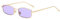 Ggpyyon Vintage Rechteckig Sonnenbrille für Damen Herren,Retro Schmale Brille UV-Schutz Sunglasses(Gold/Lila)
