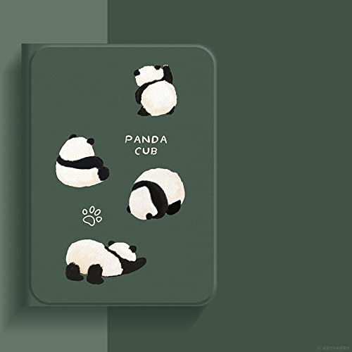 NagpintS Custodia Protettiva per E-Book, Custodia per Kindle Paperwhite 6A/7A Generazione (Versione 2012/2013/2015/2017) - Cover con Base Sleep/Wake-Green Panda Club