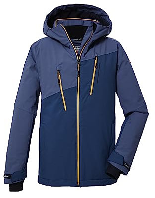 killtec Jungen Skijacke/Funktionsjacke mit Kapuze und Schneefang, wasserdicht KSW 173 BYS SKI JCKT, blaugrau, 140, 39895-000