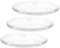 HOMSFOU 3pièces Plateau De Bougie Verre Transparent Rond Lot de Support pour Bougies Pilier Et Thé Décoration Élégante pour Mariages Et Fêtes