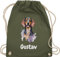 Turnbeutel Rucksack - Hunde - Dackel - Hundebesitzern Geschenk - Unisize - Olivgrün - personalisierte geschenke hundebesitzer hund dachshund tasche taschen hundemotiv hunden dackelmotiv beutel