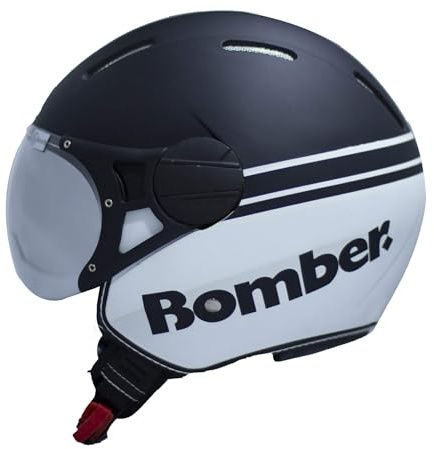 Casco Moto Jet Luxus Nero Opaco Bianco Rodeo Drive (XL)