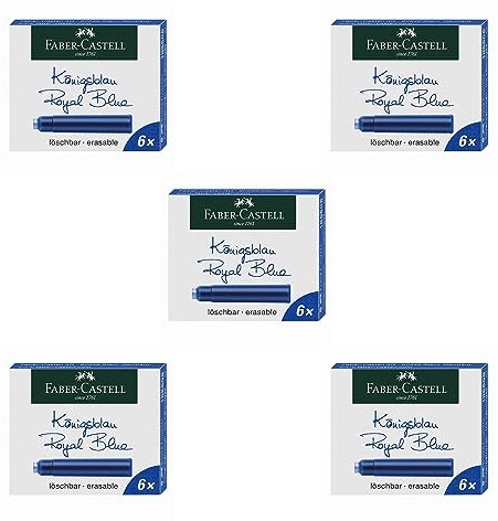 FABER-CASTELL 205082 - Tintenpatronen Standard, Königsblau, 30 Stück