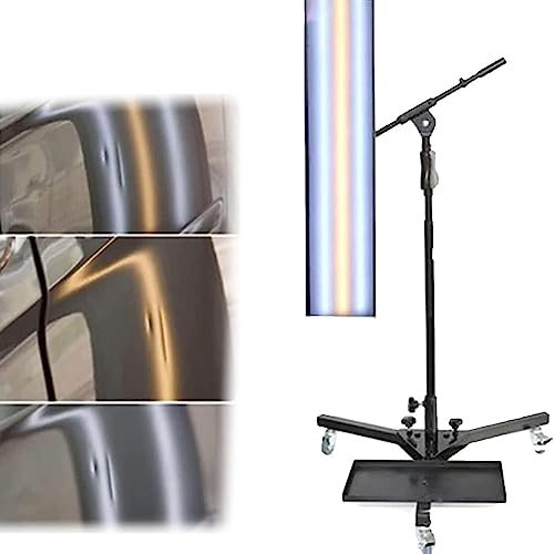 ExoticaBlend Lackloses Dellenreparatur-Werkzeugset, Lampe, LED-Linientafel, Streifenreflektortafel mit Einstellhalter, Reflektierendes Bordlicht für die Dellenreparatur