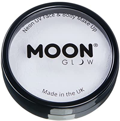 horror-shop Weißes Aqua UV Make-Up für Schwarzlicht Partys