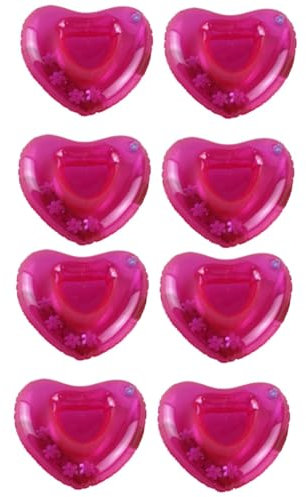 Cabilock 8 Pièces Flotteur de Coeur Titulaire de la Piscine flotteurs de Piscine Porte-gobelet Boisson Porte-gobelet Gonflable Porte-gobelet Flottant l'amour Coaster
