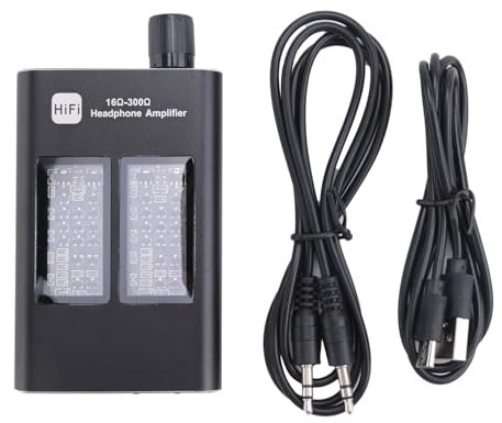 CAIONPLE Class-A 16-300 Ohm HiFi-KopfhöRer-KopfhöRer-VerstäRker 3,5-Mm-Klinken-Aux-Tragbarer, Einstellbarer AudioverstäRker für Telefon-Musik-Player