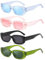 Aurasky 4 Stück Vintage Sonnenbrille Set, Retro Rechteckige Sonnenbrillen, Sunglasses Brille für Damen Herren Mode Accessoires party StrandurlaubE