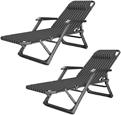 XLJLKJDS Leichte Sonnenliege, Faltbare Gartenstühle, Sonnenliege, Liegestuhl, 2er-Set Schwerelosigkeits-Sonnenliegen, Lounge-Garten-Strandstuhl