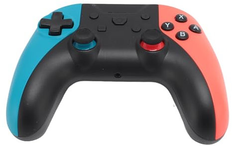 Gugxiom Controller Wireless con Vibrazione e Turbocompressore a Doppio Motore con 2.1 per Lite, PC, iOS (Blu Rosso)