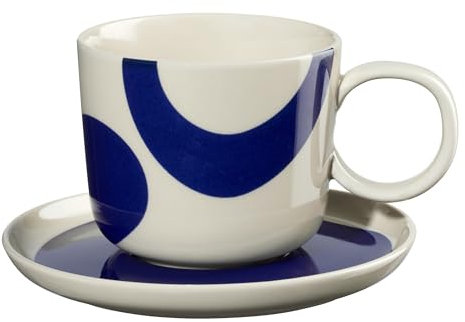ASA Kaffeetasse mit Unterer, la mer, D. 8 cm, H. 7 cm, 0,2 l.