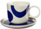 ASA Kaffeetasse mit Unterer, la mer, D. 8 cm, H. 7 cm, 0,2 l.