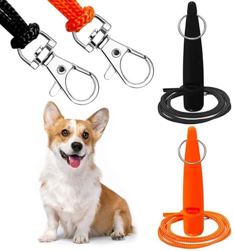 Rseuphiee Trillerpfeife, Pfeife, Whistle, Hundepfeife Rückruf, Hochfrequenz Lautlos, Lauter klarer Klang, 2 Pfeifen inklusive 2 Bänder, Für die Hundeausbildung, Fußball Schiedsrichter