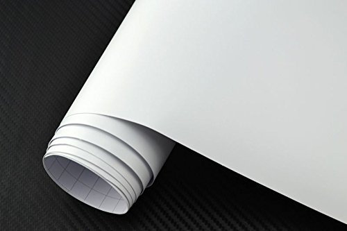 Neoxxim 7,9€/m2 3D Autofolie matt Weiss matt 1000 x 150 cm Lackfolie Car Wrapping Lackschutzfolie blasenfrei flexibel