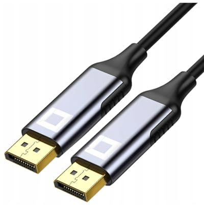 Co2 DisplayPort auf DisplayPort DP 1.4 8K/60Hz, 4K/120Hz, 2K/240Hz, Full HD, Dynamic HDR DSC 3D HDCP 2.2 FEC FreeSync G-Sync, Plug & Play, 32.4 Gbps, Bidirektional, Aluminium (1m)
