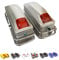 Motorradkoffer Satteltasche ABS Seitenkoffer Reisen Wasserdicht Mit Sicherheitsschloss, 6 Farben (Grau)