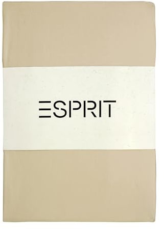 Esprit - Spannbettlaken 200 x 200 cm - Beige - für bis zu 30cm Matratzenhöhe - supergekämmter Baumwolle mit ÖkoTex Made in Green Siegel