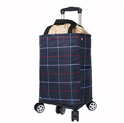 Leichter Einkaufstrolley mit Treppensteigfunktion – 20 kg Tragkraft mit isolierter Kühltasche und Stauraum – 5 Räder für einfachen Transport – Einkaufstrolley aus Aluminium mit Einkaufstasche