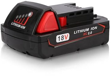 ZahoTse Milwaukee 48-11-1820 M18 18 V REDLITHIUM 2.0 Lot de 1 batterie compacte (18 V, 2,0 Ah, 36 Wh, 2000 mAh)